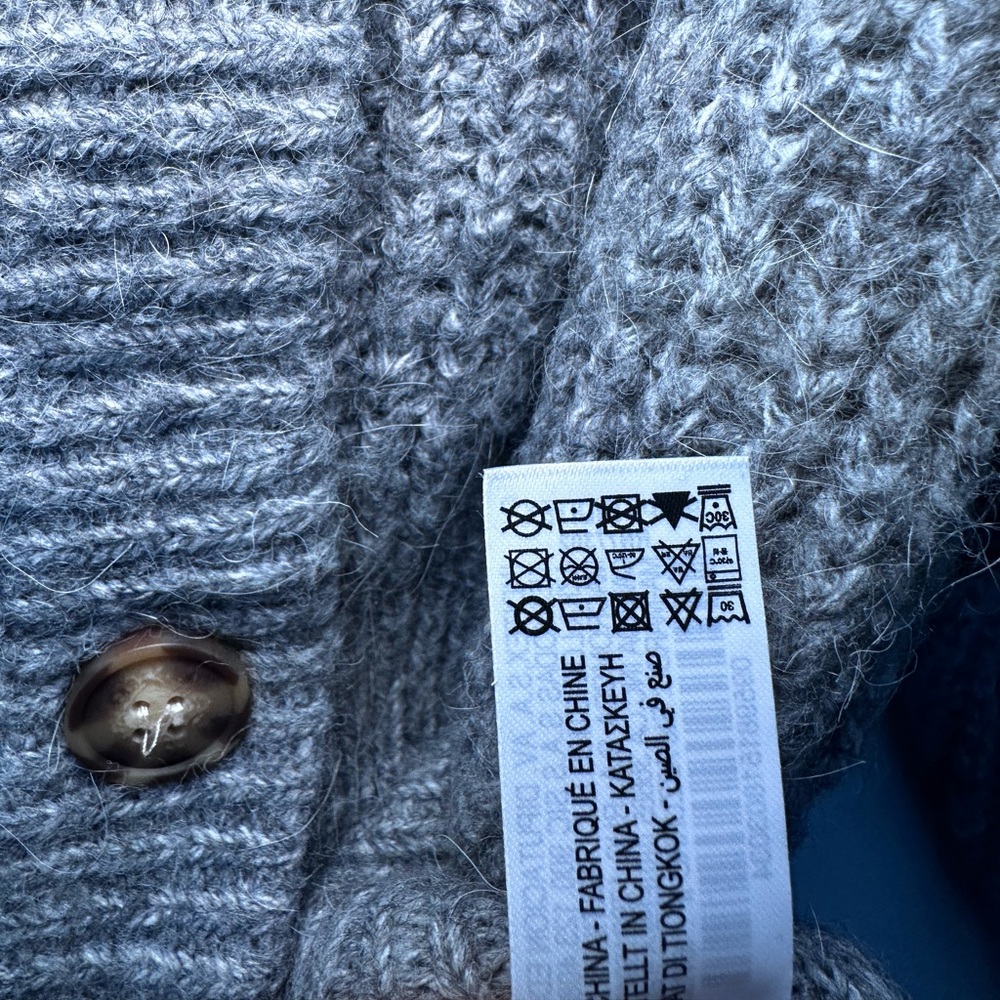 Zara Medium Grey Button Up Sweater - image 6